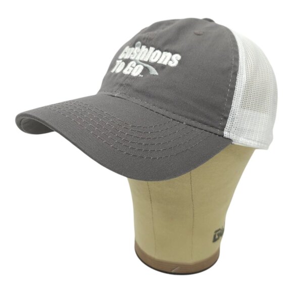 Cushions To Go Mesh Strapback Cap Embroidered Logo Trucker Baseball Hat Outdoor - Picture 2 of 13